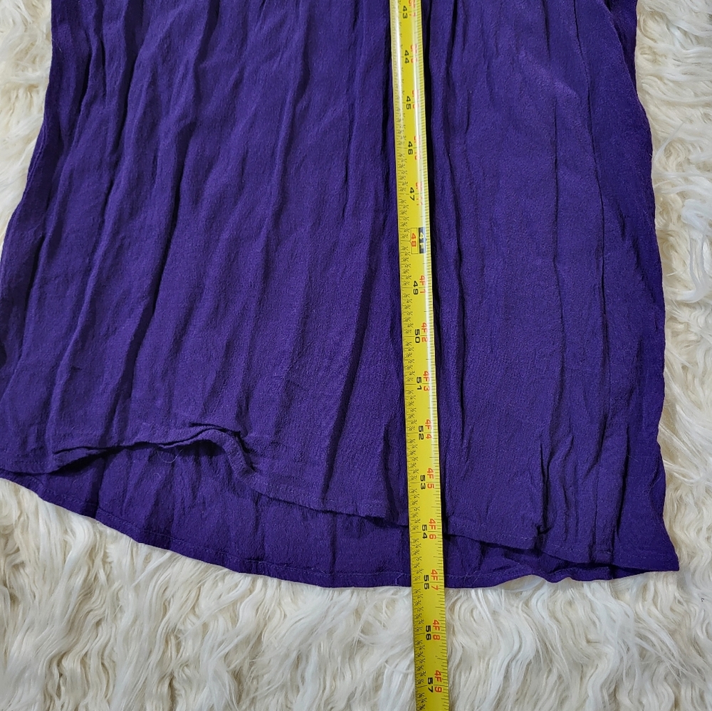 Maeve By Anthropologie Souxanne Womens Jumpsuit Apron Overalls Wide Leg 4 Purple - Picture 8 of 12